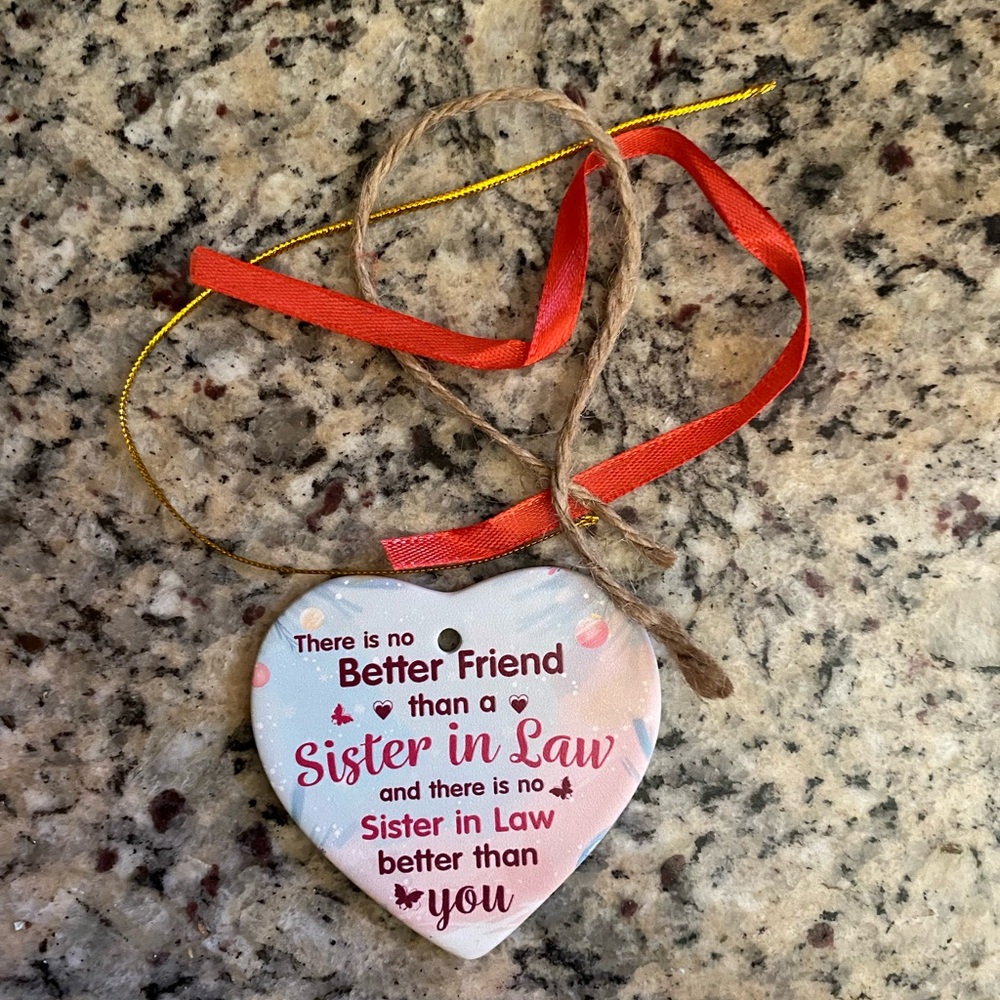 Heart-Shaped Sister-in-Law Ornament